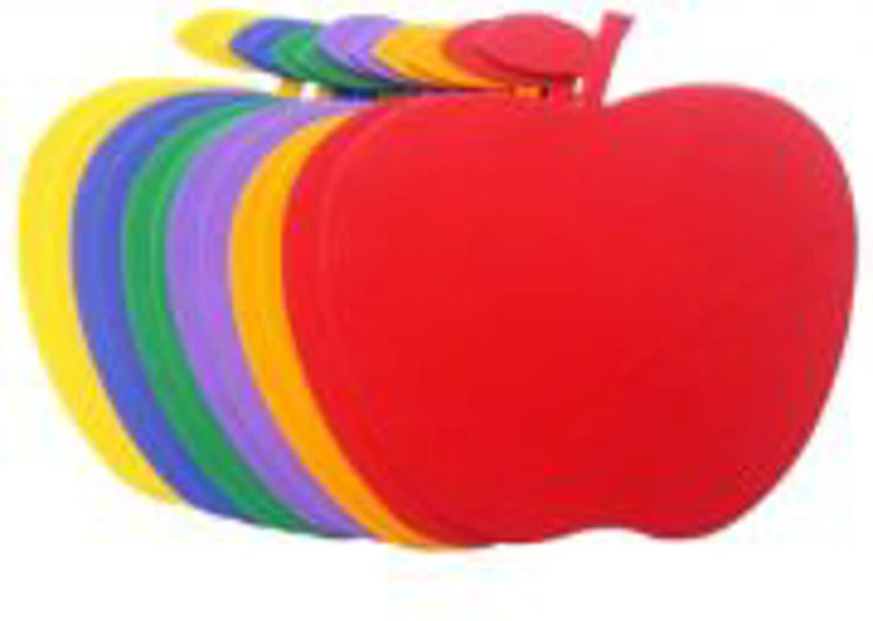 Forme decorative - hartie gumata - mar, 14x15cm, 1mm, diverse culori, set 12 buc, Colorarte