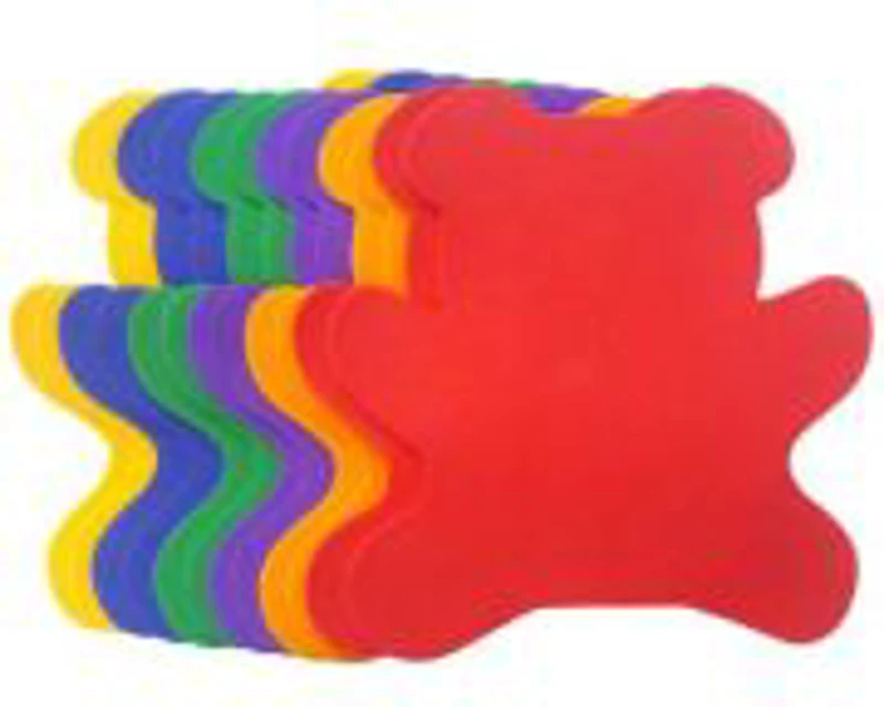 Forme decorative - hartie gumata - urs, 14x15cm, 1mm, diverse culori, set 12 buc, Colorarte