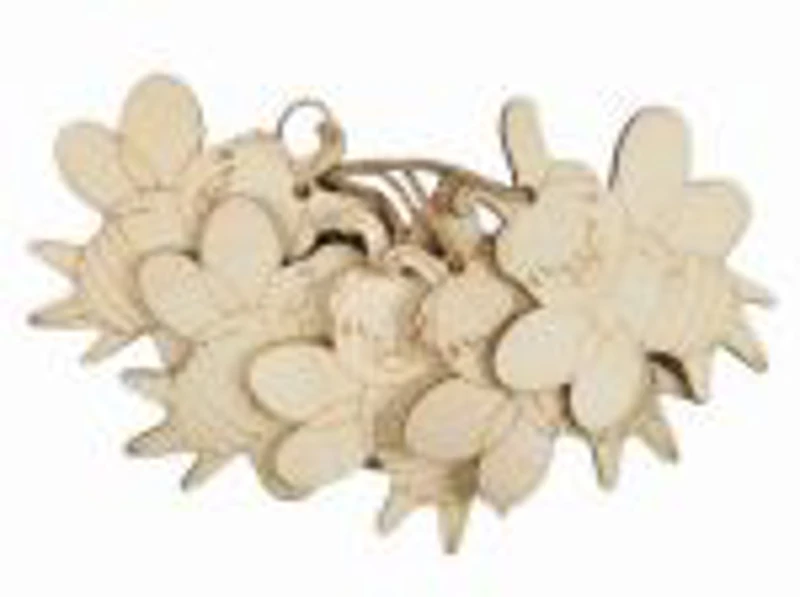 Accesorii creatie - lemn pirogravura - albina, 7x7cm, set 5 buc, Colorarte