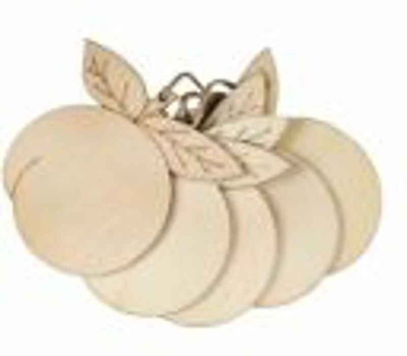 Accesorii creatie - lemn pirogravura - mar, 7x7cm, set 5 buc, Colorarte
