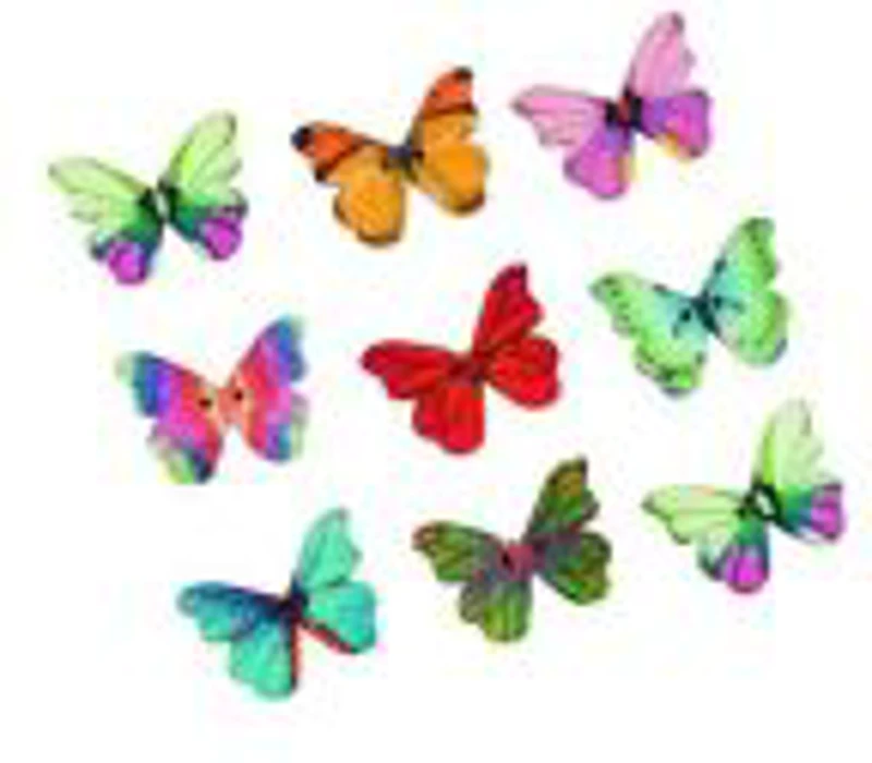 Accesorii creatie - lemn - fluturi povesti, set 10-12 buc, Colorarte