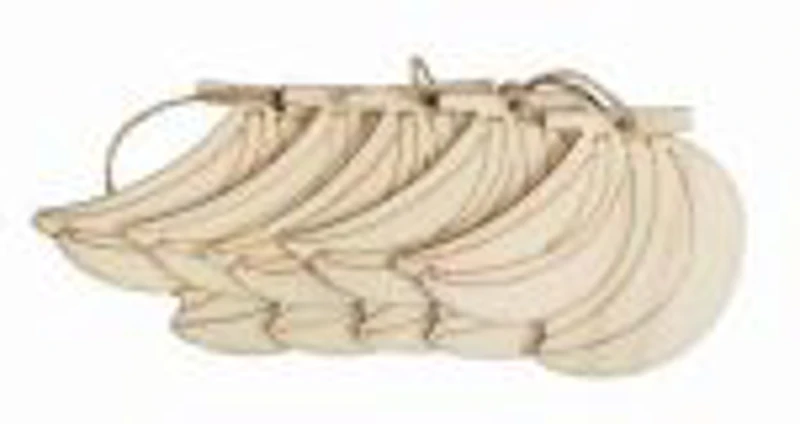 Accesorii creatie - lemn pirogravura - banana, 7x7cm, set 5 buc, Colorarte