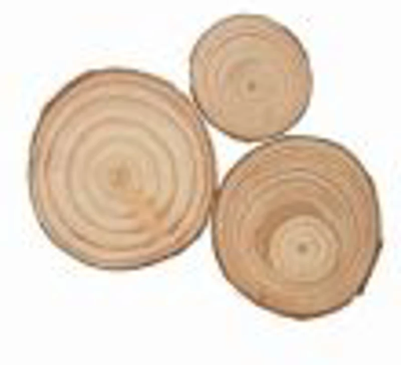 Accesorii creatie - lemn - rondele, 3.5-6cm, set 3 buc, Colorarte