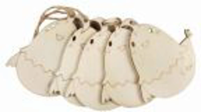Accesorii creatie - lemn pirogravura - puisor, 7x7cm, set 5 buc, Colorarte