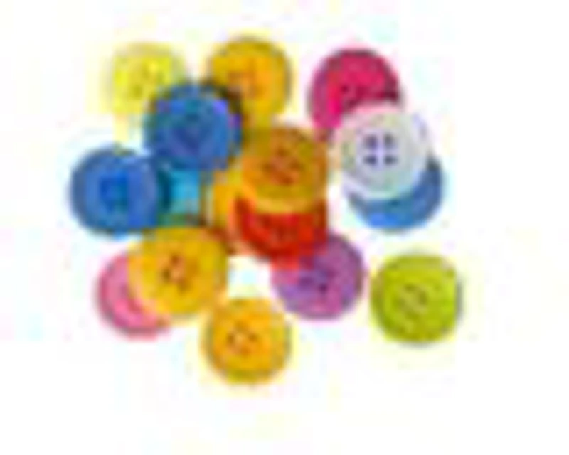 Accesorii creatie - nasturi mari plastic, diverse culori, 20mm, set 20 buc, Colorarte