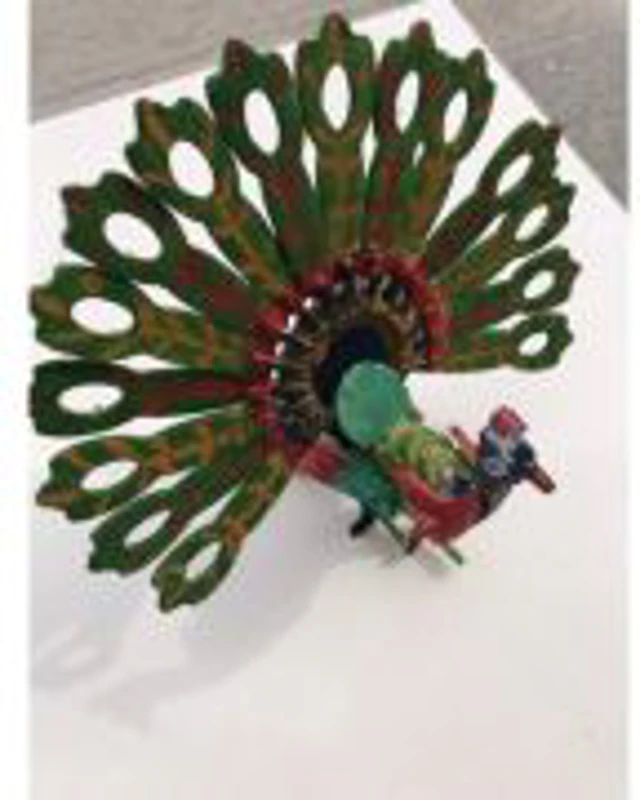 Puzzle lemn 3D - Paun, 2 foi, Colorarte