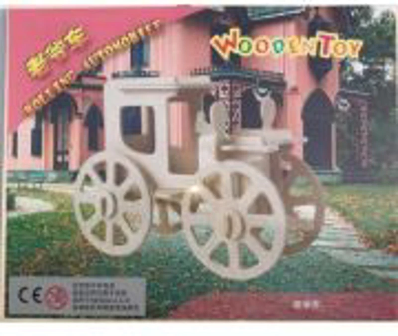 Puzzle lemn 3D - Caleasca, 2 foi, Colorarte