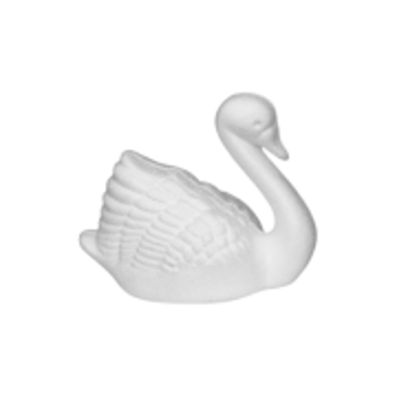 Accesorii creatie - polistiren HD - lebada, alb, 12x8x6cm, Colorarte