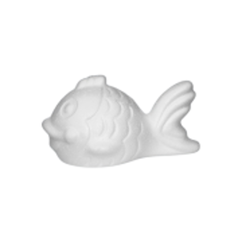 Accesorii creatie - polistiren HD - peste, alb, 15x8x10cm, Colorarte