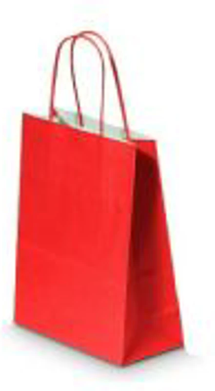 Punga cadou Colorarte 16083 / 00489, B5, 18x22x8cm, 90g/mp, rosie, manere din hartie rasucita