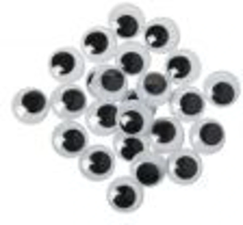 Accesorii creatie - ochisori mari plastic, negru, 15mm, set 36 buc, Colorarte