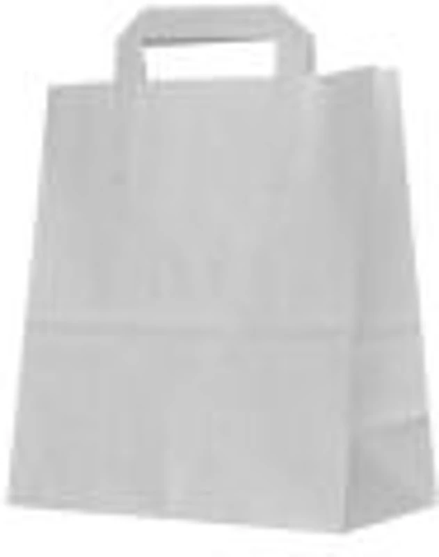 Punga hartie Colorarte 91133, 22x10x28cm, 70g/mp, alba, manere din banda hartie, pentru catering