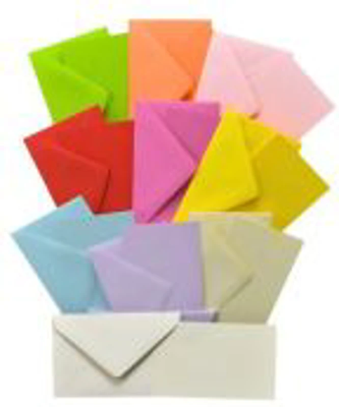 Plic + card Colorarte Fantasia, 5 culori intense si 5 culori pastel, 120x180mm, set 100 buc
