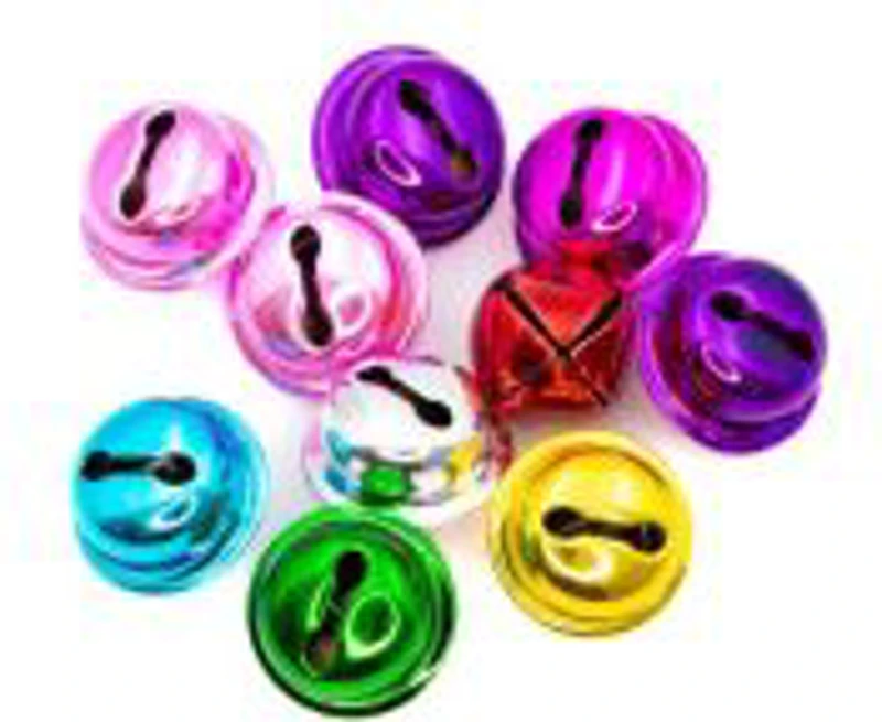 Accesorii creatie - clopotei plastic, diverse culori, 15mm, set 10 buc, Colorarte