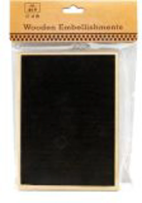 Accesorii creatie - lemn - tabla dreptunghiulara, neagra, 14x11cm, cu carlig de prindere, Colorarte