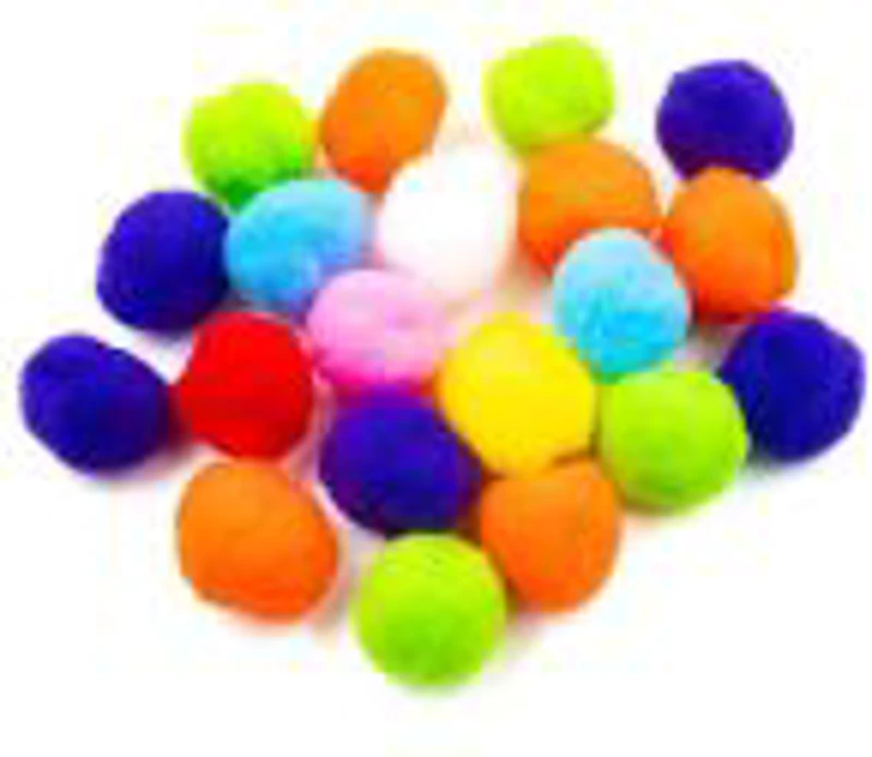 Accesorii creatie - Pom Pom textil, diverse culori, 30mm, set 20 buc, Colorarte