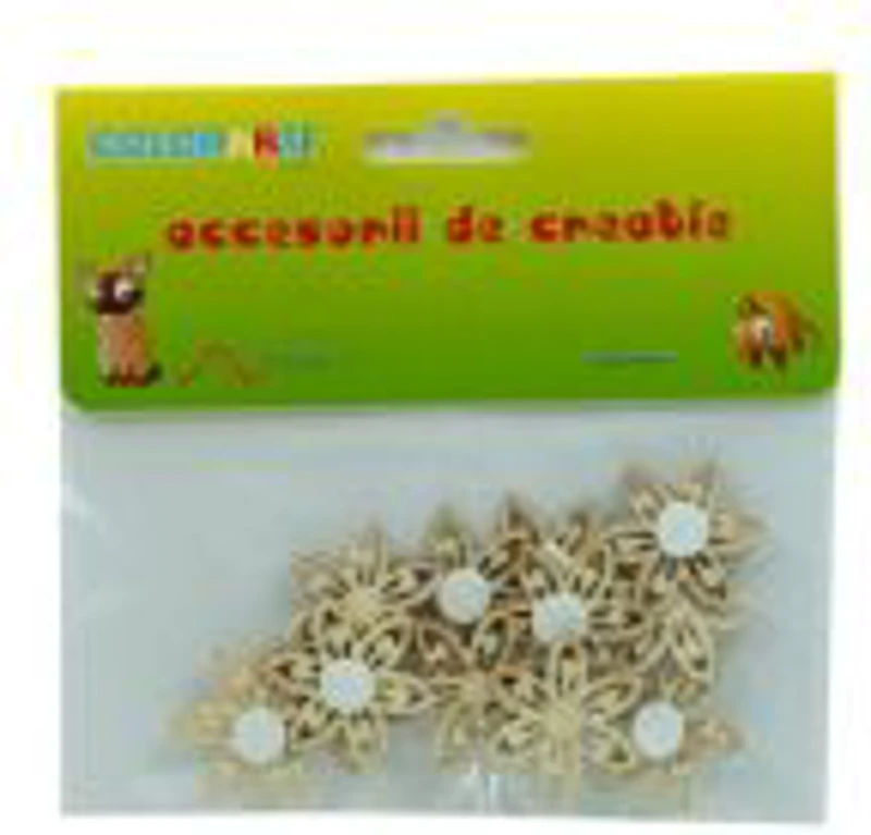 Accesorii creatie - lemn - fluturi, cu adeziv, set 12 buc, Colorarte