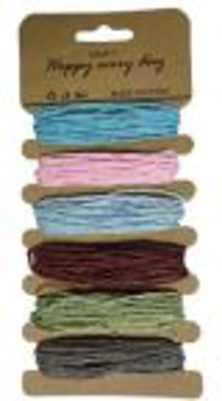 Accesorii creatie - sfoara hartie, 5m x 6 culori, Colorarte, diverse culori