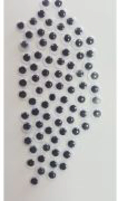Accesorii creatie - ochisori mici plastic, negru, 8mm, set 100 buc, Colorarte