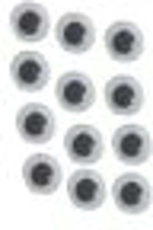 Accesorii creatie - ochisori mari plastic, negru, 12mm, set 60 buc, Colorarte