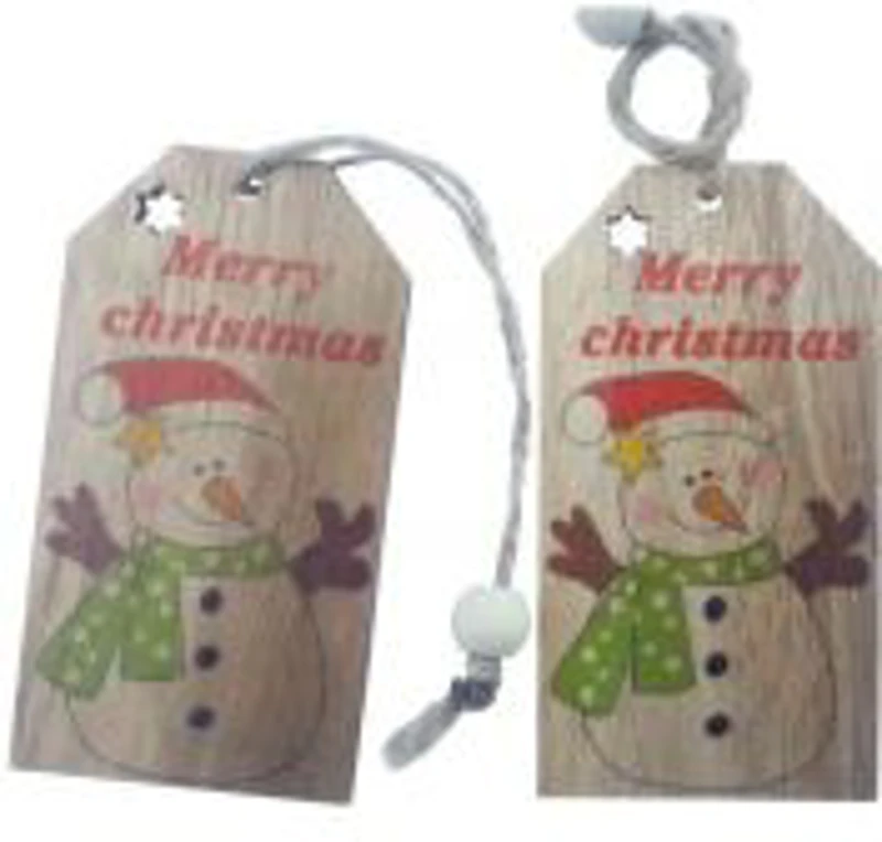 Accesorii creatie - lemn cu sfoara - Om de zapada, set 2 buc, Colorarte