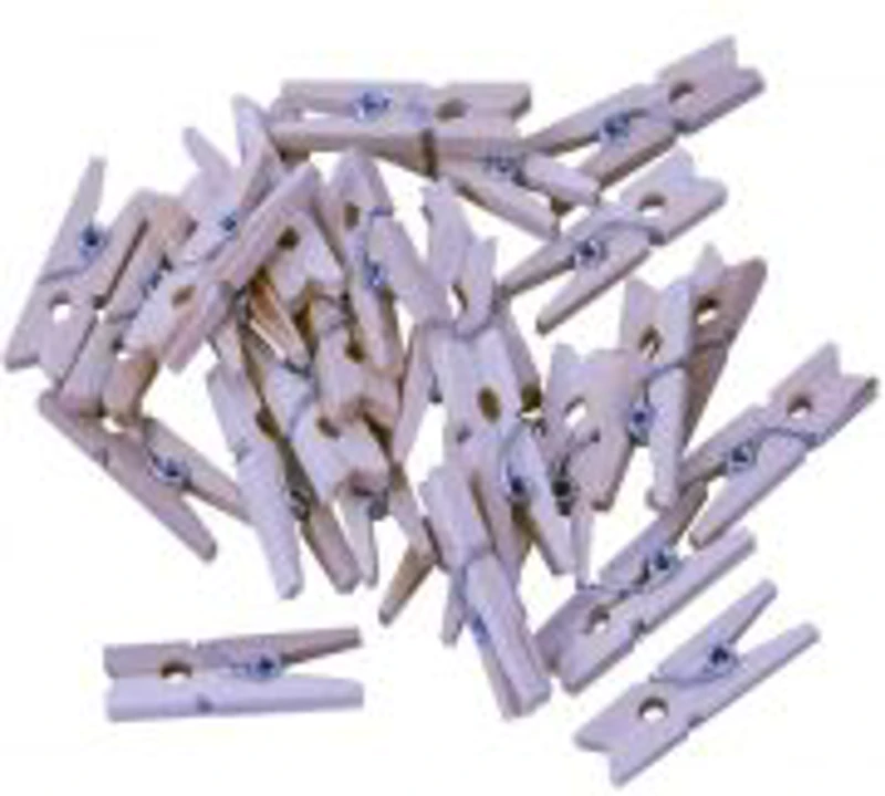 Accesorii creatie - lemn - carlig, natur, 2.5cm, set 26 buc, Colorarte