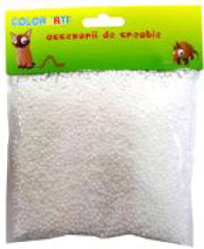 Accesorii creatie - polistiren - bile, alb, 0.2cm, Colorarte, 23165