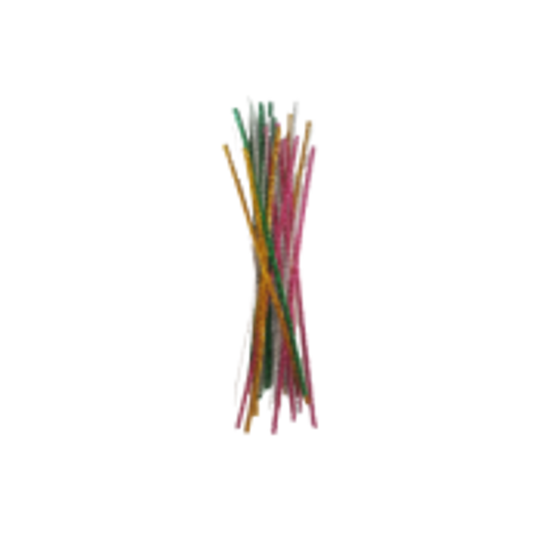 Accesorii creatie - sarma plusata, diverse culori, cu sclipici, set 25 buc, Colorarte