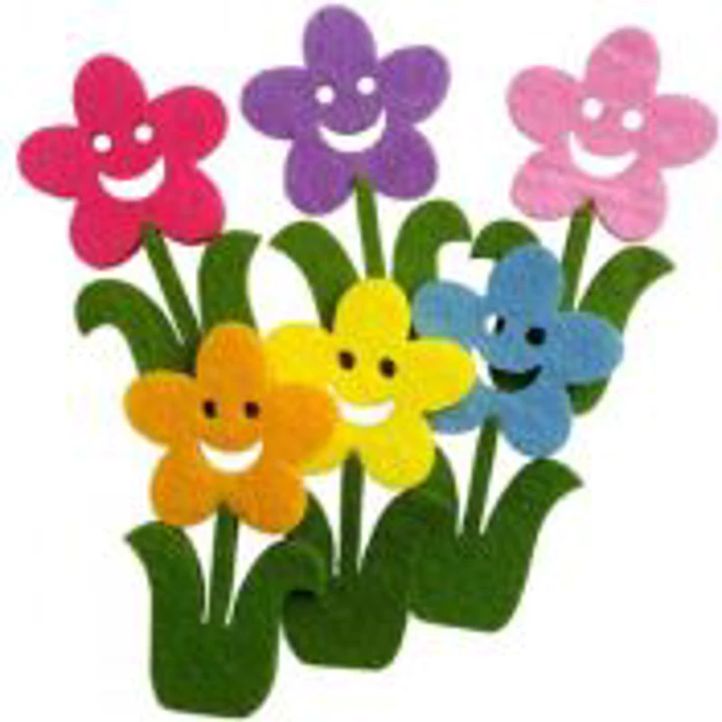 Accesorii creatie - floare fetru, set 5 buc, Colorarte