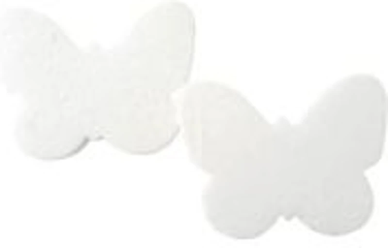 Accesorii creatie - polistiren - fluture, alb, 15x12cm, set 2 buc, Colorarte