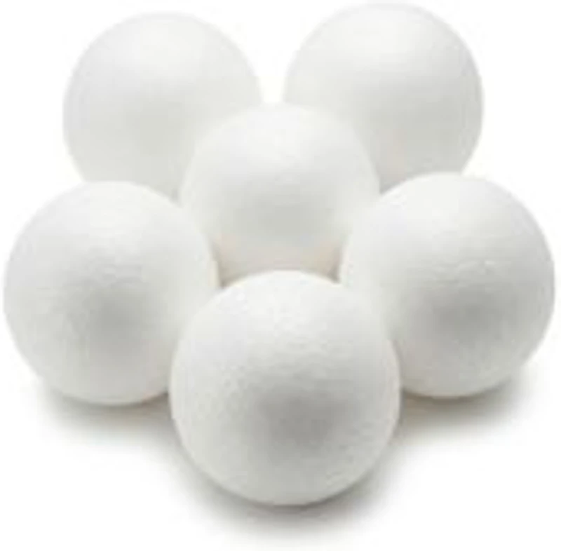 Accesorii creatie - polistiren - sfera, alb, 4.5cm, set 6 buc, Colorarte