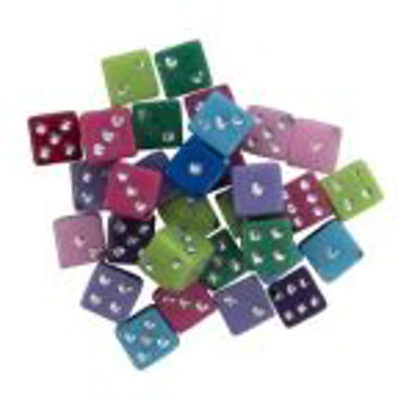 Accesorii creatie - zaruri plastic, diverse culori, set 30 buc, Colorarte