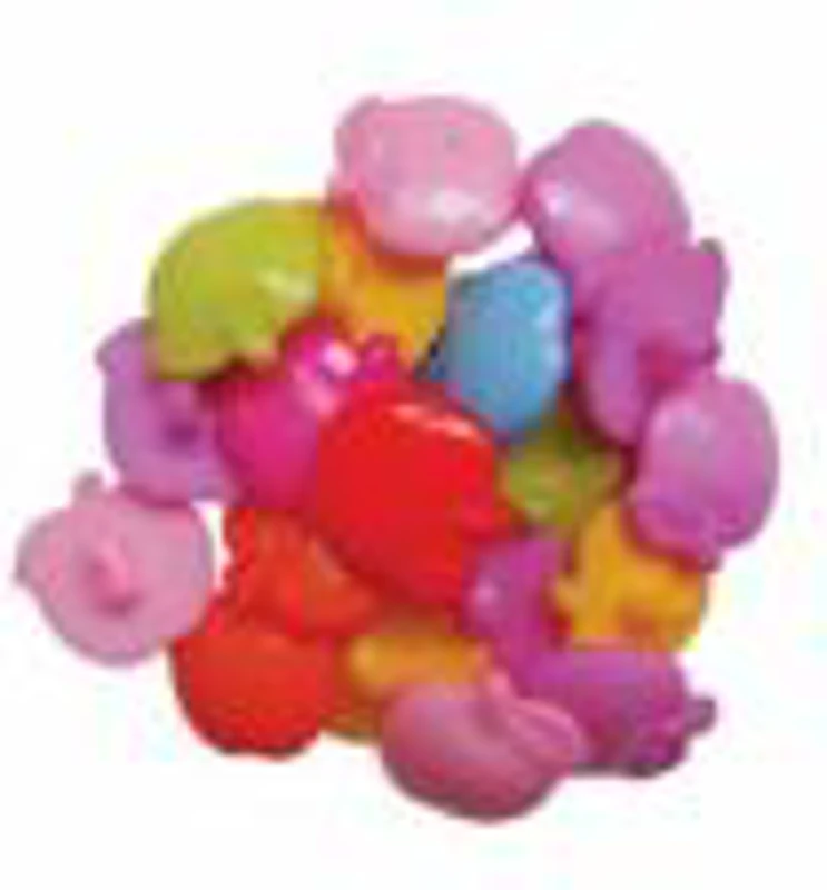 Accesorii creatie - nasturi mere plastic, diverse culori, 15mm, set 20 buc, Colorarte