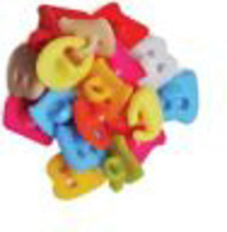 Accesorii creatie - nasturi alfabet plastic, diverse culori, set 30 buc, Colorarte