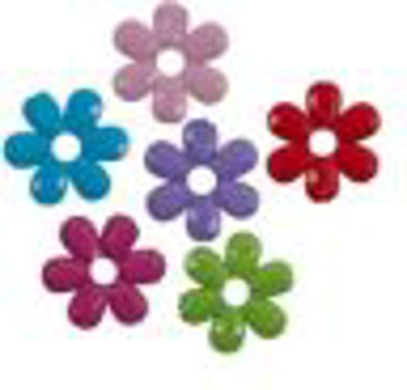 Accesorii creatie - floare plastic, diverse culori, 30mm, set 10 buc, Colorarte