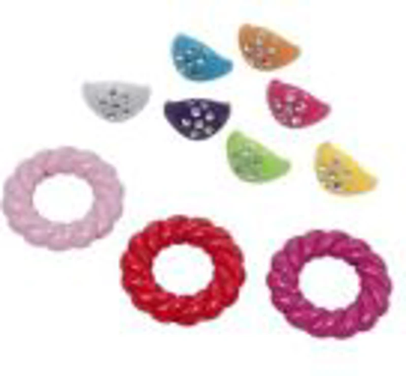 Accesorii creatie - bijuterii plastic, diverse culori, 20mm, set 20-50 buc, Colorarte