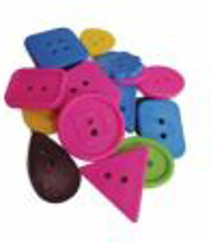 Accesorii creatie - nasturi gradinita plastic, diverse, didactic, 30g, set 18 buc, Colorarte