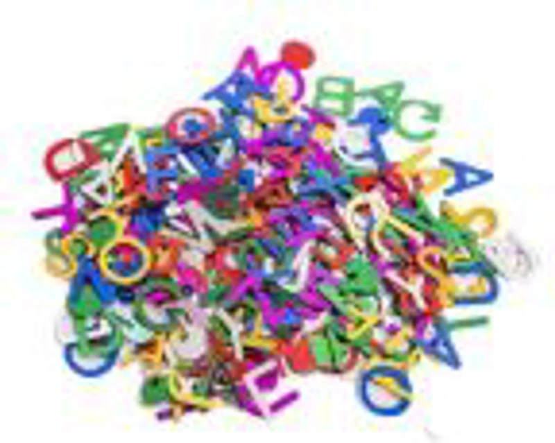 Accesorii creatie - litere metal, cu sclipici, set 10-14g, Colorarte