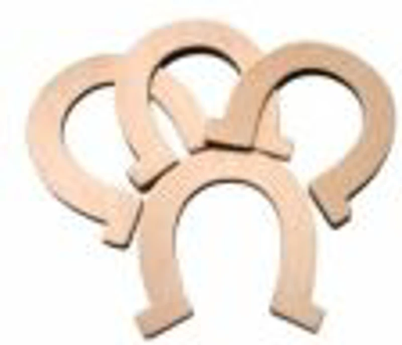 Accesorii creatie - lemn - potcoave, set 4 buc, Colorarte