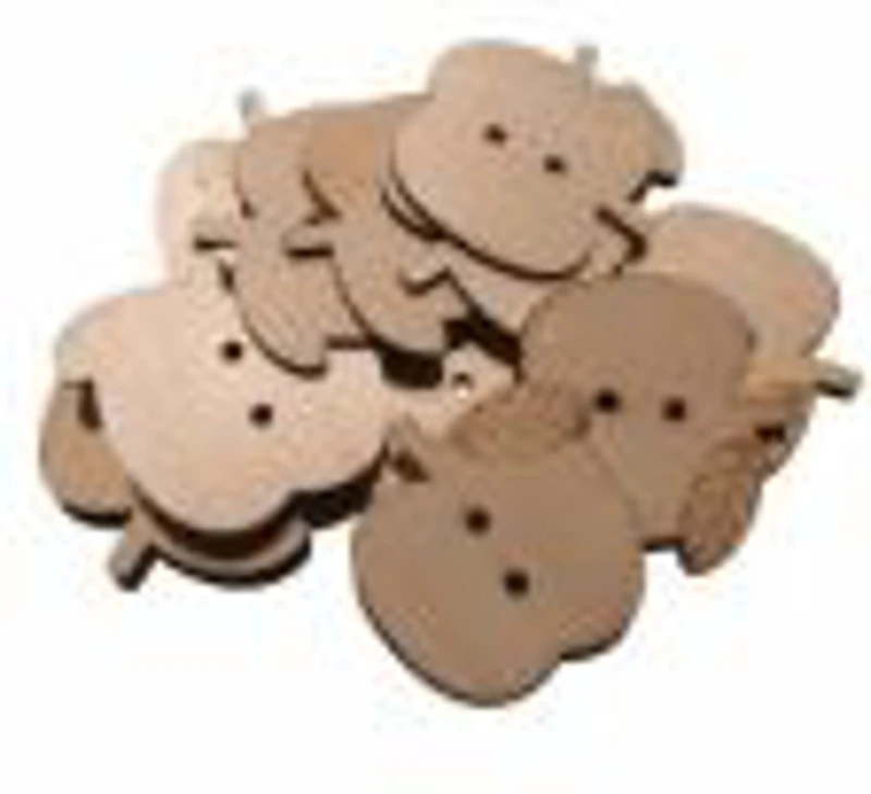 Accesorii creatie - lemn - mar, natur, set 12 buc, Colorarte