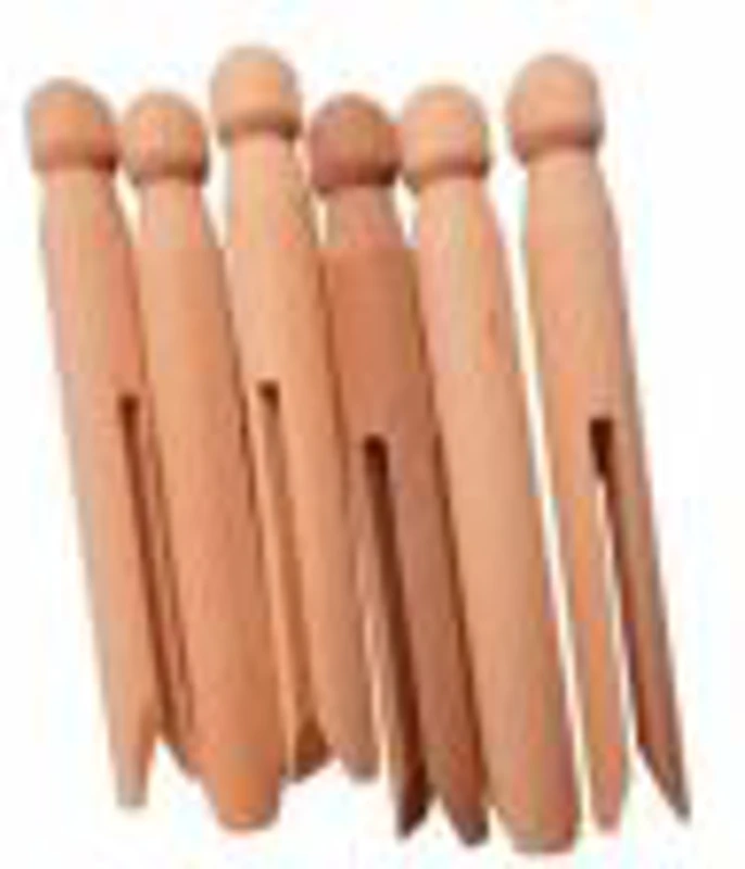 Accesorii creatie - lemn - doll pins, natur, set 6 buc, Colorarte