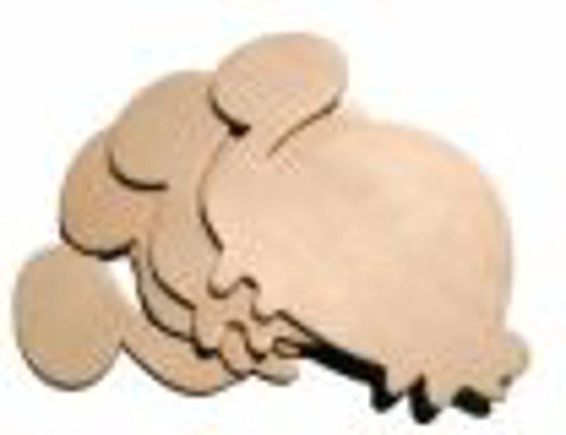 Accesorii creatie - lemn - broaste testoase, set 4 buc, Colorarte