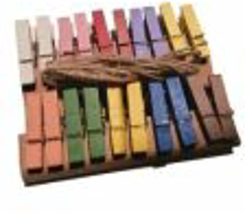 Accesorii creatie - lemn - carlig clasic, colorat, 3.5cm, set 20 buc, Colorarte