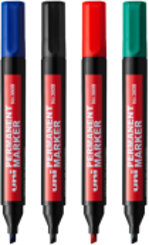 Marker permanent UNI 380B, varf tesit, 4.0mm