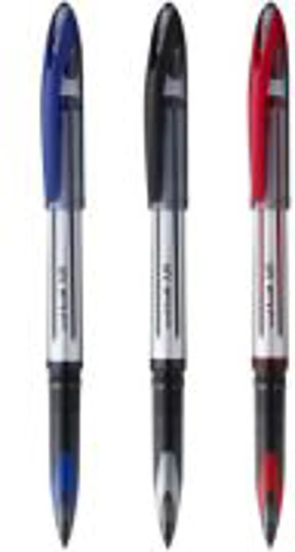 Roller Uni-ball AIR UBA-188L, 0.7mm, corp argintiu, clips in culoarea scrisului
