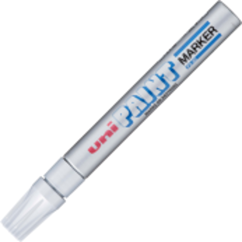 Marker cu vopsea UNI PX-20, varf rotund, 2. 2-2. 8mm, argintiu