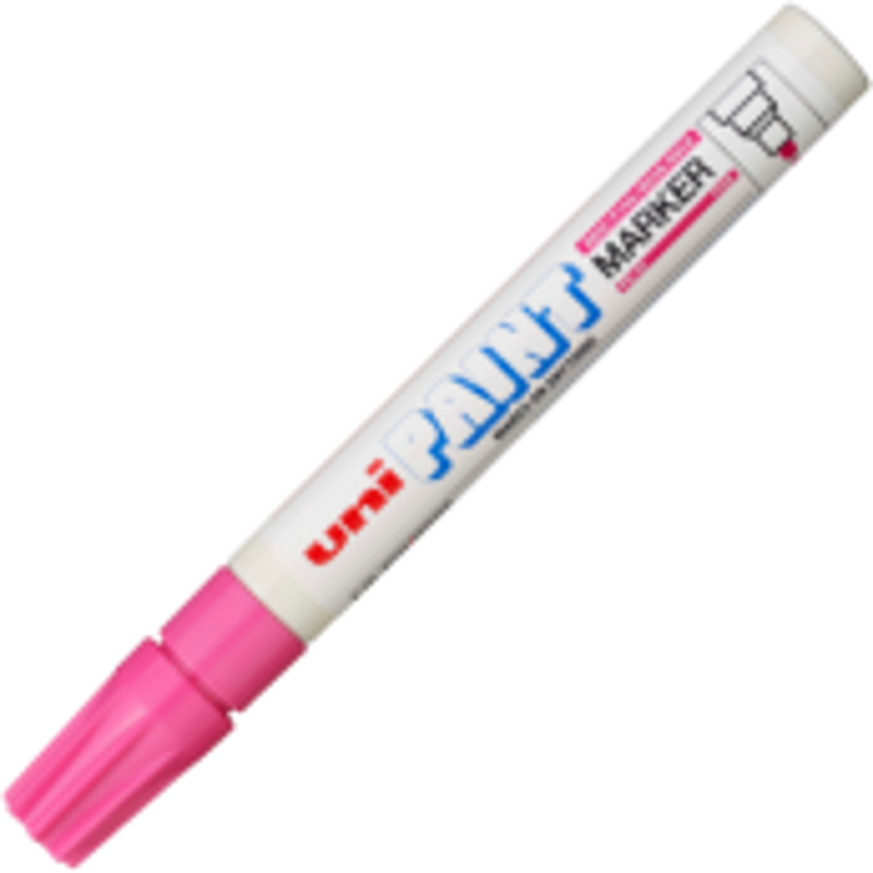 Marker cu vopsea UNI PX-20, varf rotund, 2. 2-2. 8mm, roz