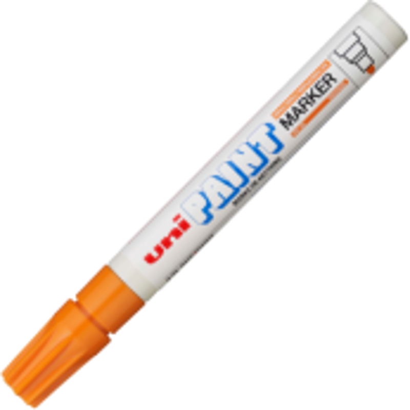 Marker cu vopsea UNI PX-20, varf rotund, 2. 2-2. 8mm, portocaliu