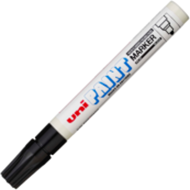 Marker cu vopsea UNI PX-20, varf rotund, 2. 2-2. 8mm, negru