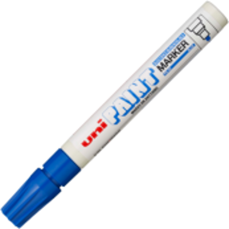 Marker cu vopsea UNI PX-20, varf rotund, 2. 2-2. 8mm, albastru